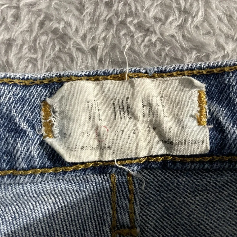 We The Free Jeans Womens 26‎ Skinny Blue Stretch Light Wash Button Fly Raw Hems